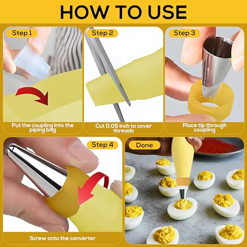 Deviled Egg Piping Tool Set – 9-Piece Silicone Decorating Kit