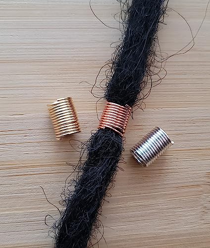 Copper Dreadlock Coils - Handmade Wire Wrapped Loc Jewelry Beads