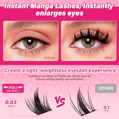 PRO LASHBEAUTY Sunset Lash Clusters Kit - Wispy DIY Eyelash Extensions