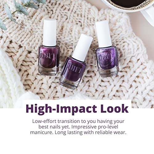 Duri Amethyst Violet Shimmer Nail Polish - Full Coverage, Quick-Dry, Glossy Metallic Finish, 0.45 Fl Oz