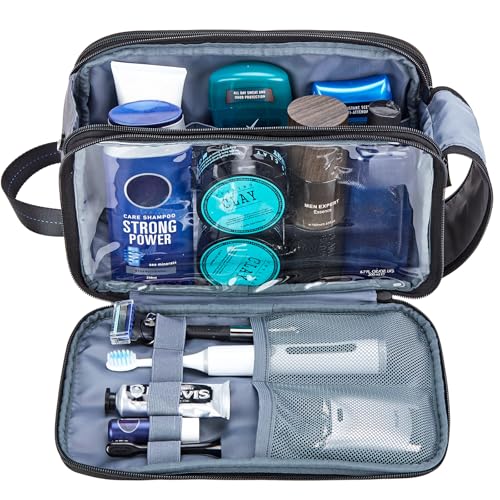 ZEEMO Travel Toiletry Bag for Men - Water-Resistant Dopp Kit