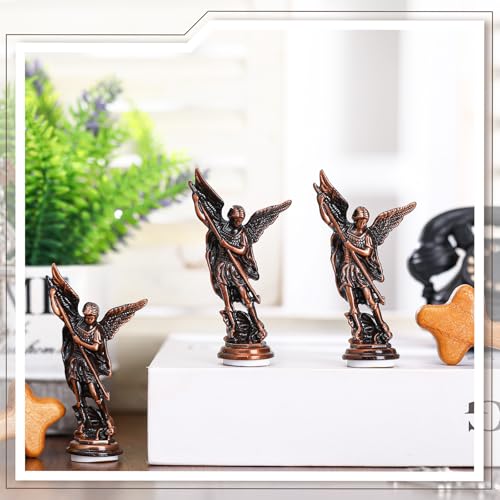 Wesiti Saint Michael Statue Set - 6 Pcs 3.31 Inch Angel Figurines