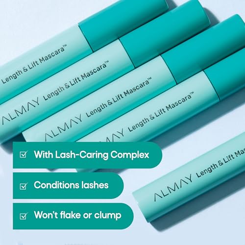 Almay Length & Lift Waterproof Black Mascara 0.24 Fl Oz - Hypoallergenic, Cruelty-Free