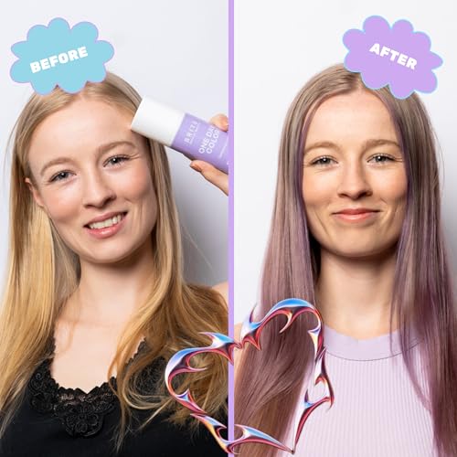 Brite One-Day Pastel Purple Hair Color Mousse - Temporary, Mess-Free Hair Dye for Light Hair