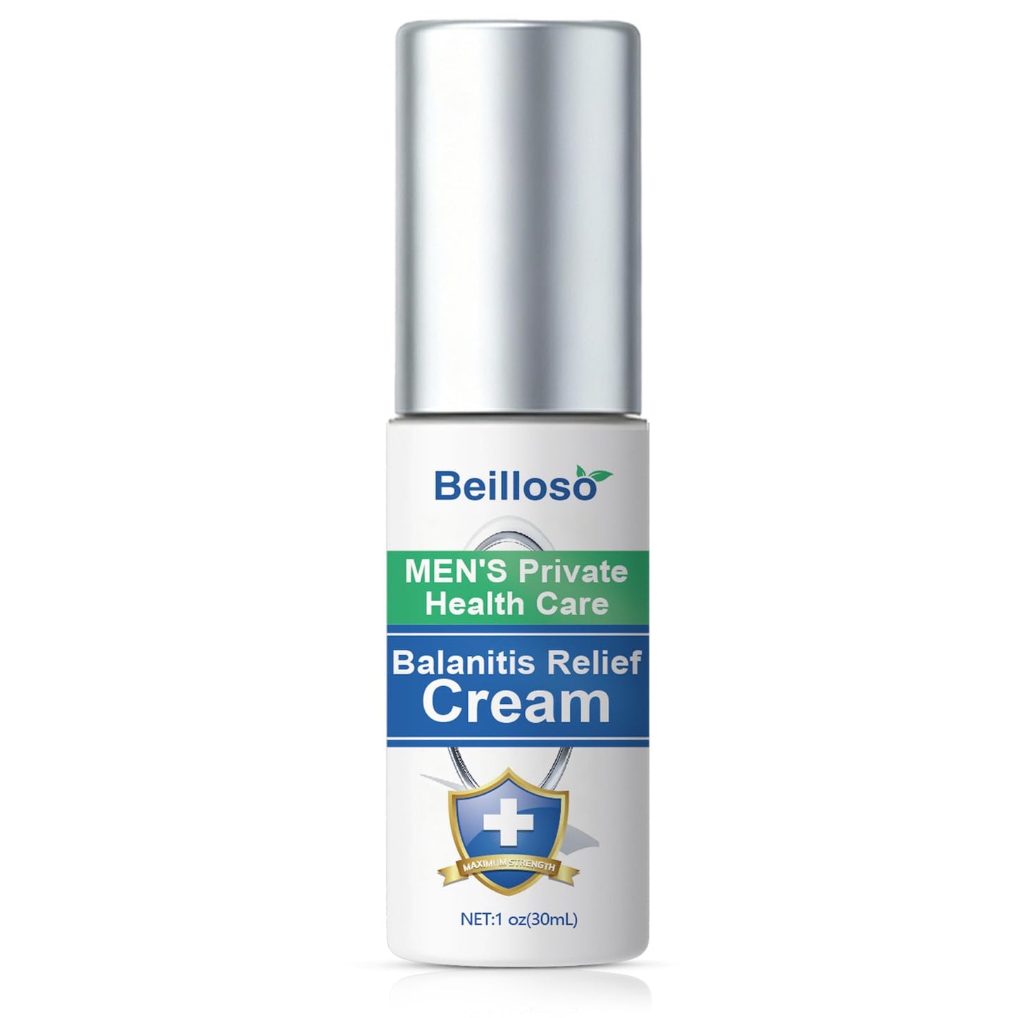 Beilloso Balanitis Treatment for Men, Miconazole Antifungal Cream， Effectively Relieves Jock Itch, Redness, Dryness, Irritation - Balanitis Gentle Care Cream（1oz）