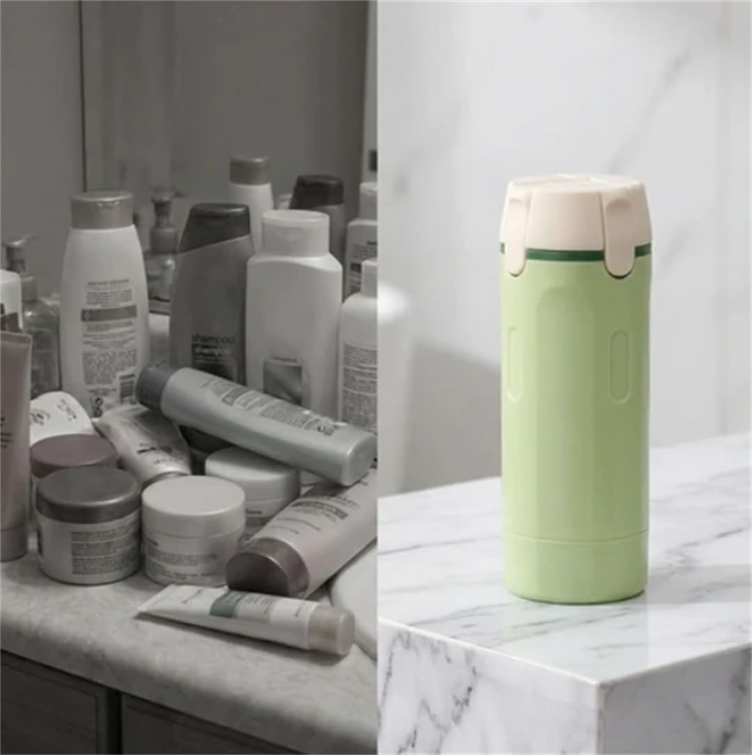 Pourpod 4-in-1 Travel Bottle - Versatile Green Design for On-the-Go Hydration