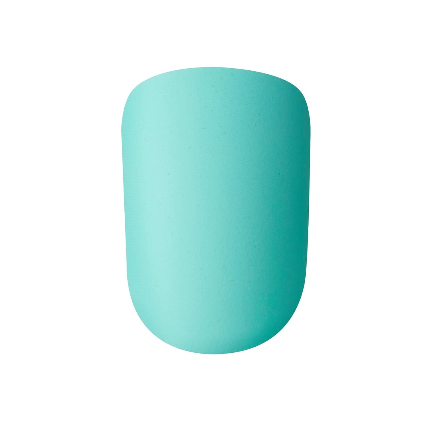 Kiss Impress No Glue Mani Press-On Nails - 'Rain Check' Blue Squoval Design | Short Size, 30 Nails & Accessories