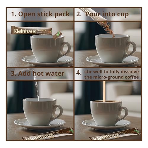Kleinhaus Organic Medium Roast Instant Coffee Packets - 24 Single-Serve
