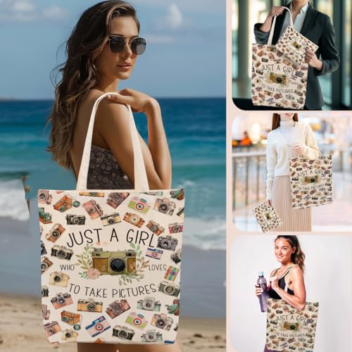 Canvas Tote Bag and Cosmetic Pouch Set for Photographers