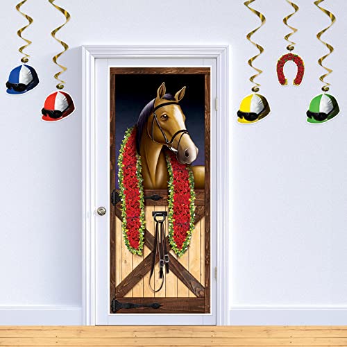 Beistle Jockey Helmet Whirls - 5 Horse Racing Party Decorations