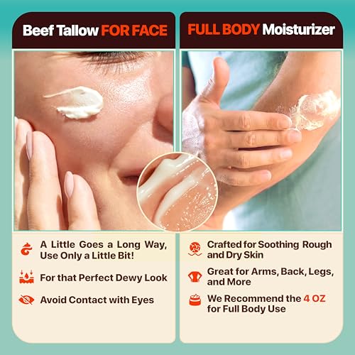 Meadow Bliss Beef Tallow Skin Moisturizer with Jojoba & Shea - 2 oz