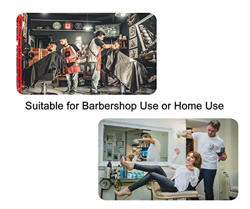 Pelocapa Barbershop Pattern Barber Cape, 63x56 in Waterproof Haircut Cape with Snaps