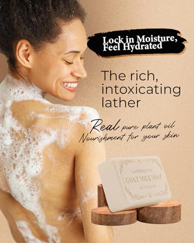 Larosanna Australian Goat Milk Soap Bar, Moisturizing & Gentle, 4-Pack