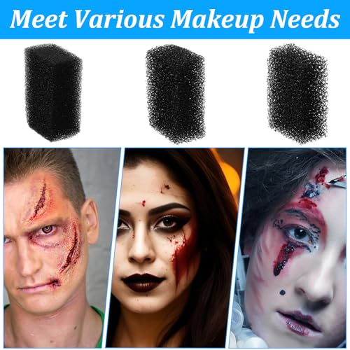 12 Pcs Stipple Makeup Sponges for Special Effects & Halloween