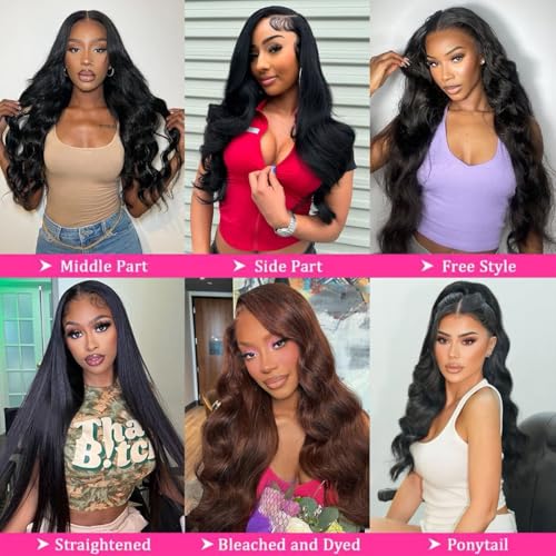 16A Raw Body Wave Human Hair Bundles Human Hair 100% Unprocessed Brazilian Boutique Virgin Hair Extensions,Double Wefts,Triple Lifespan (Body Wave 1 Bundle, 30 inch)