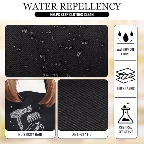 Auidy 6TXD Waterproof Hair Stylist Apron - 2 Pockets, Adjustable