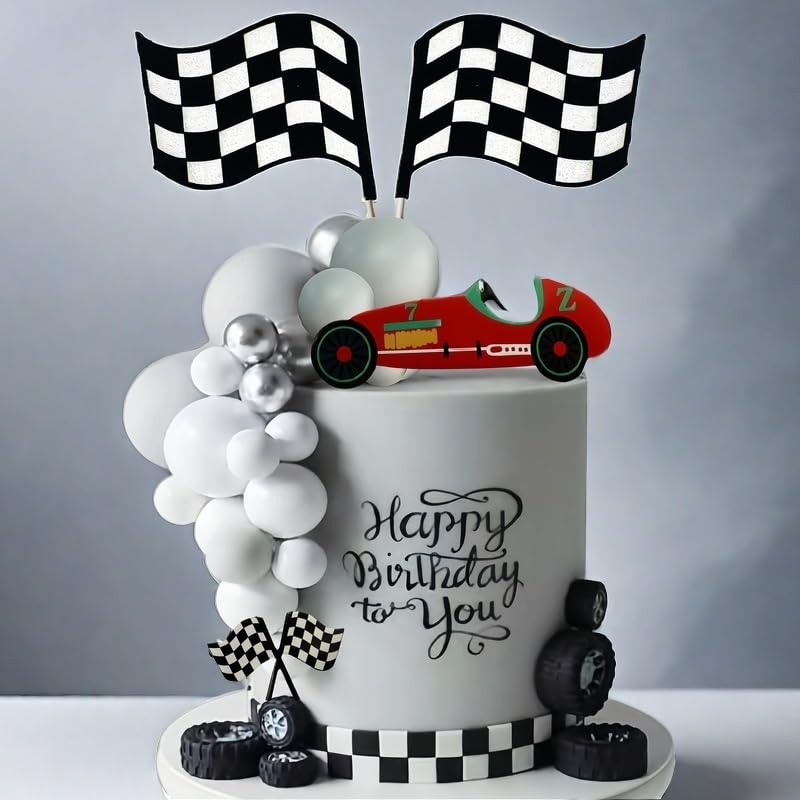 Racing Car Cake Toppers Set | Birthday Party Decorations