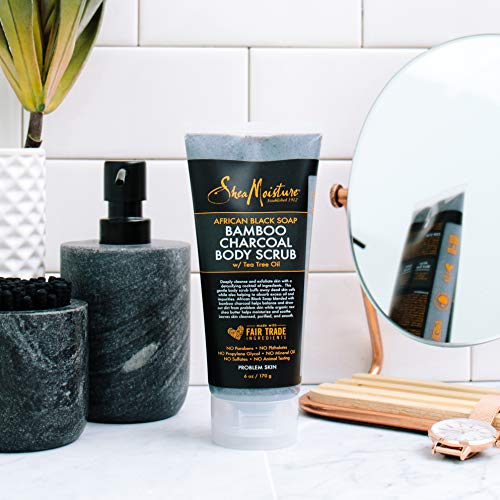 SheaMoisture African Black Soap Body Scrub with Bamboo Charcoal - 6 Ounce