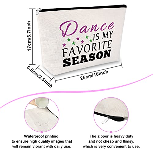 White-Dance Lovers Gift Makeup Bag by Sfodiary – Dance Lover & Teacher Appreciation Zip Cosmetic Bag