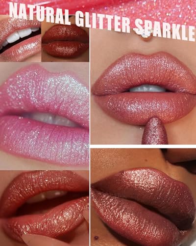 DuaTana Metallic Glitter Lipstick Set - 3 Long Lasting Shades