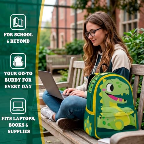 Dinosaur Backpack for Kids - 16 Inch Cartoon Bookbag
