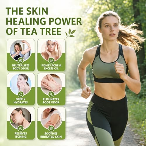 BIGBIO 3-Pack Green Tea Tree Soap Bars 10.59oz - Natural Anti-Fungal Body & Foot Odor Control