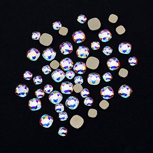 Tisslan BST200117E 240 Mixed Glass AB Rhinestones 12 Shapes for Nail Art