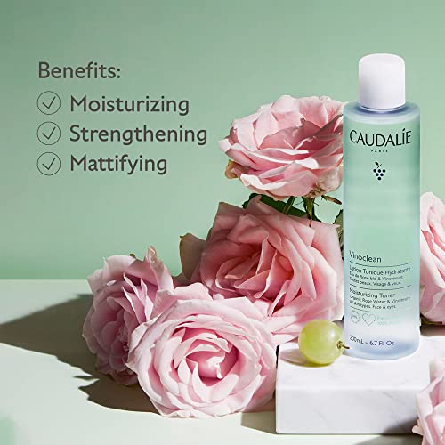 Caudalie Vinoclean Moisturizing Toner with Rose Water - 3.3 Fl Oz
