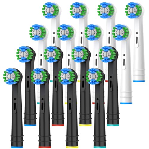 16-Pack Oral B Electric Toothbrush Replacement Heads | Compatible with Pro 1000, Genius X, Vitality, Smart 1500