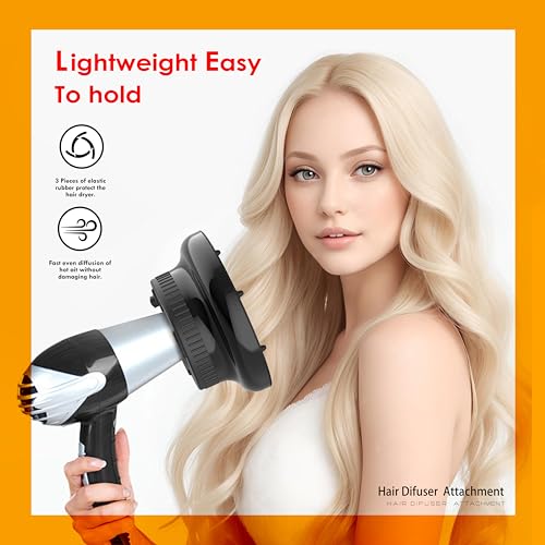 BLOLYO Universal Hair Dryer Diffuser Attachment for Curly & Wavy Hair