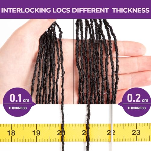 KGRT 10-Inch Handmade Sisterlocs Extensions - 100% Human Hair Microlocs