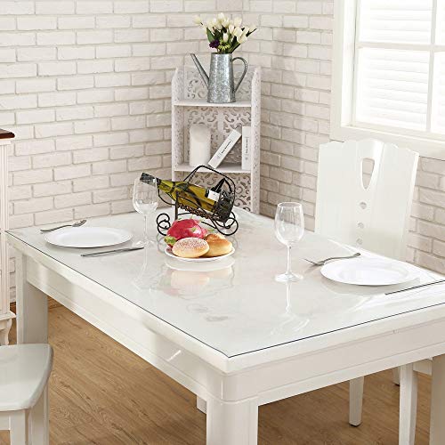NECAUX Clear PVC Table Cover Protector 12x16 Inches - Waterproof & Scratch Resistant