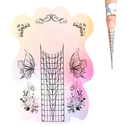 YINGJEE 200PCS Pink Acrylic Nail Form Tips for Nail Extension DIY Manicure - 0.4 Fl Oz
