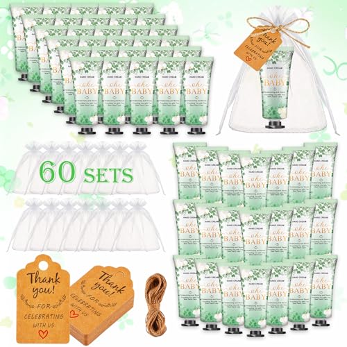 VISCOO 60-Piece Baby Shower Hand Cream Gift Set with Bags and Thank You Tags