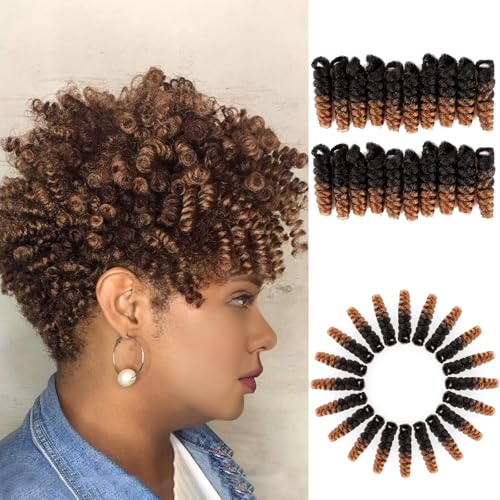 BECUS 10 Inch Jamaican Curly Crochet Hair – Pre-Looped Synthetic Braids