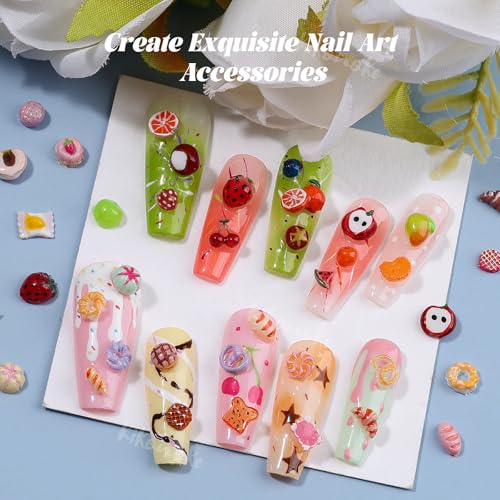 2 Pcs 3D Food & Fruit Silicone Nail Molds for Nail Art