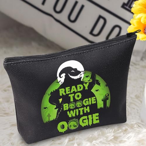 Ready Ghost Makeup Bag - Cute Spooky Zipper Pouch for Cosmetics & Travel