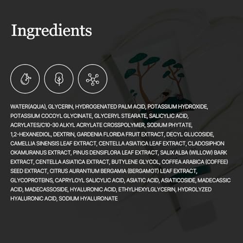 ROUND LAB Pine Cica Cleanser - Acne Face Wash with Salicylic Acid & Hyaluronic Acid, 150ml