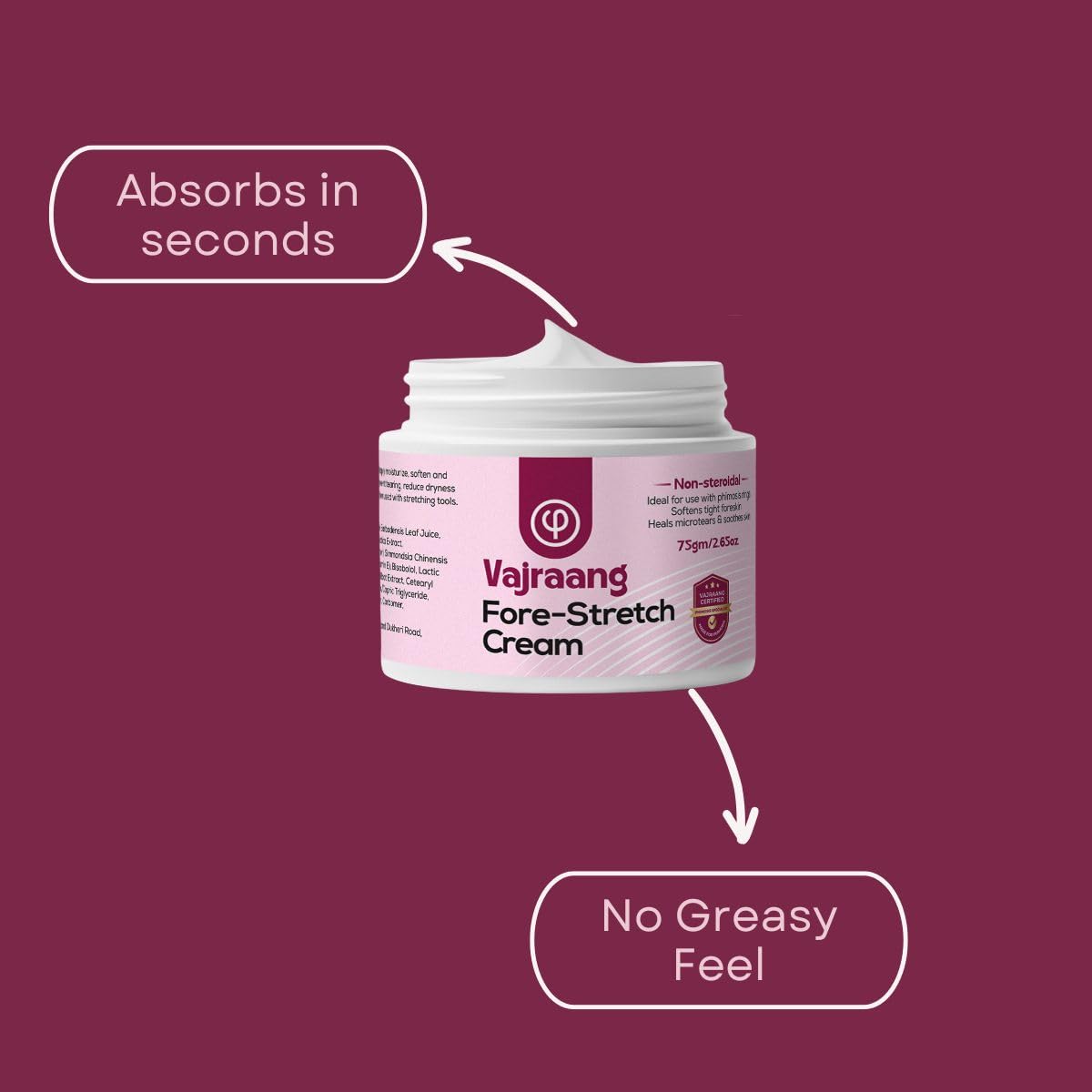 Phimosis Relief Cream - Natural Ingredients for Skin Healing | 2.65 fl oz