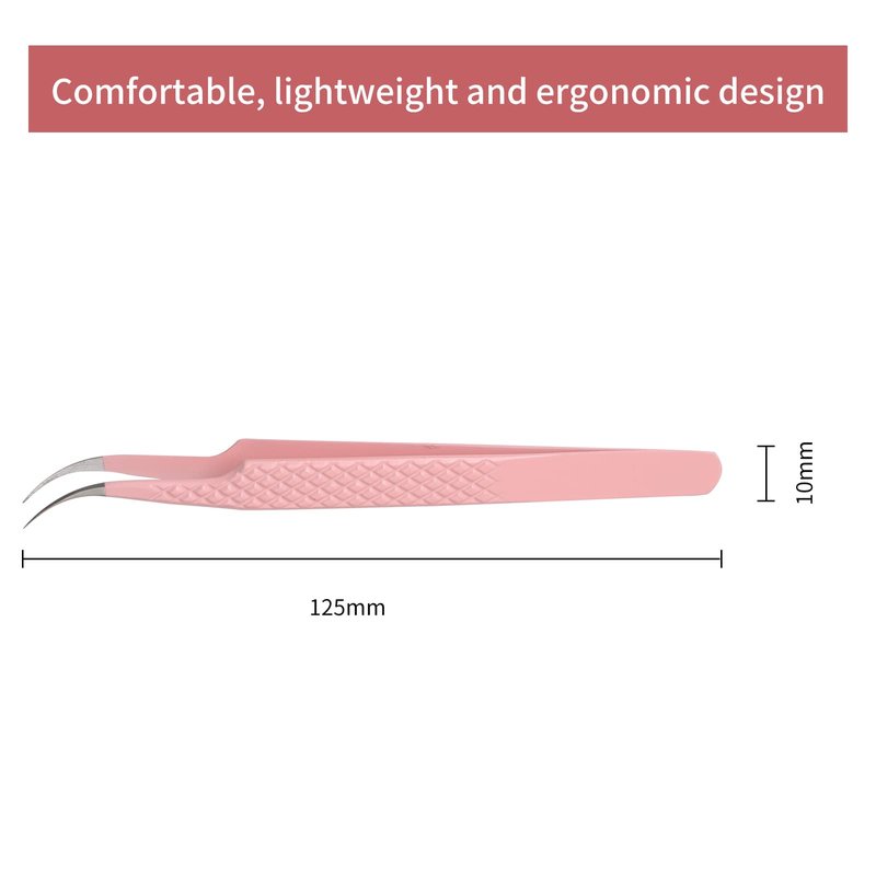 Eyelash Extension Tweezers FADLASH Volume Lash Tweezers Precision Curved Tip Lash Extension Tweezers Isolation & Volume Techniques Professional Application Tools