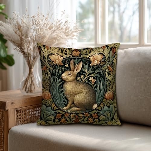 William Morris Inspired Vintage Floral Pillow Cover - 18x18