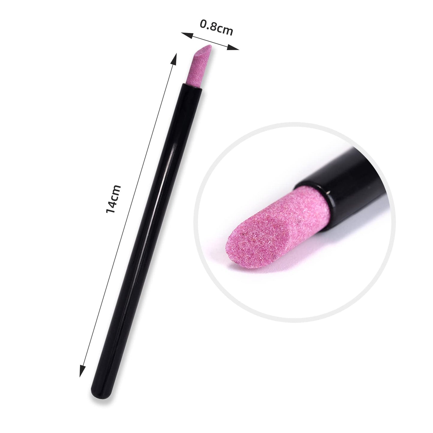 KADS 10Pcs Pumice Stone Nail File Cuticle Stone Pusher Nail Sanding Sticks Nail Art Pen Cuticle Remover Trimmer