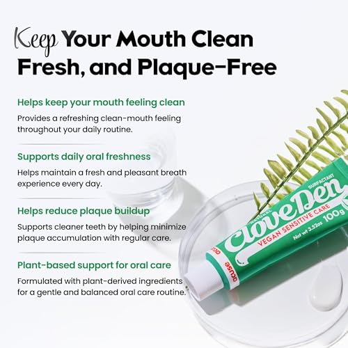 CloveDen Hydroxyapatite Sensitive Teeth Toothpaste, Clove Mint, 3.52 oz