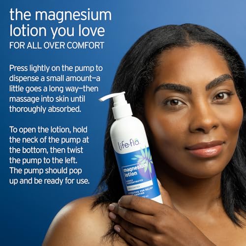 LIFE-FLO Magnesium Lotion 8 fl oz - Unscented, Soothes Muscles & Joints