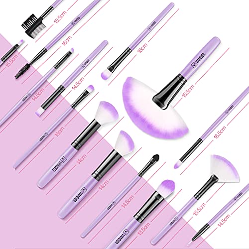 VANDER Purple 32-Piece Makeup Brush Set - Professional Cosmetic Brushes