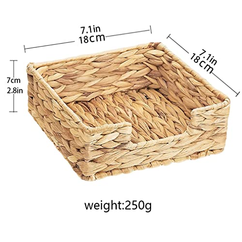 Natural Water Hyacinth Napkin Holder - Decorative Wicker Tray