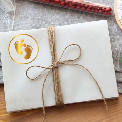 Gold Foil Baby Shower Stickers - 1.5 Inch, Pack of 240