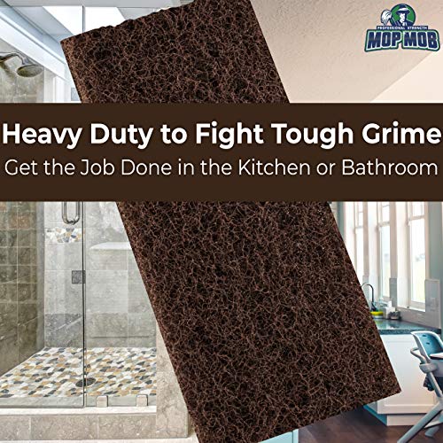 Heavy Duty XL Scouring Pads 2 Pack - Large Nylon Scrubbing Sponges for Tough Cleaning