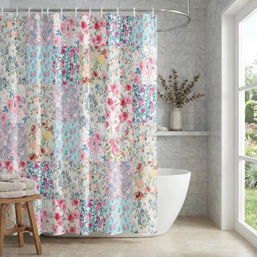 Floral Collage Shower Curtain - Waterproof 180x180cm Decor