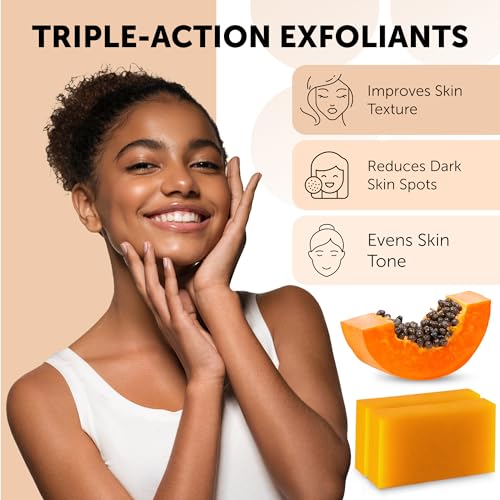 VALITIC Papaya & Turmeric Kojic Acid Dark Spot Correcting Soap Bar 3.5 oz (Pack of 2)